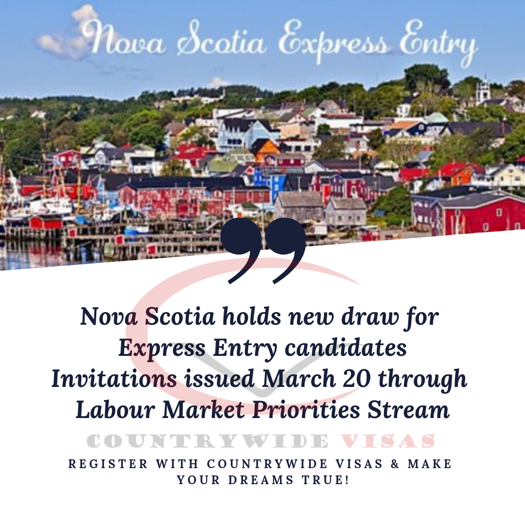 Nova scotia 20 march express entry draw