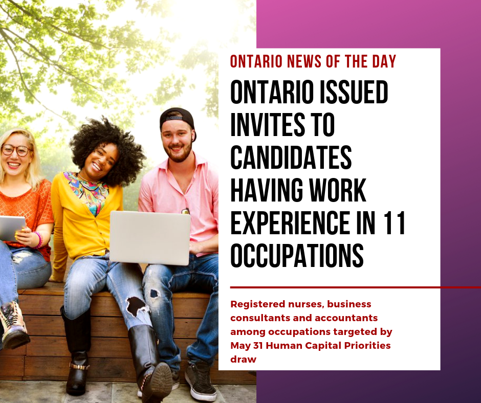 ontario issues invites for 11 occupations
