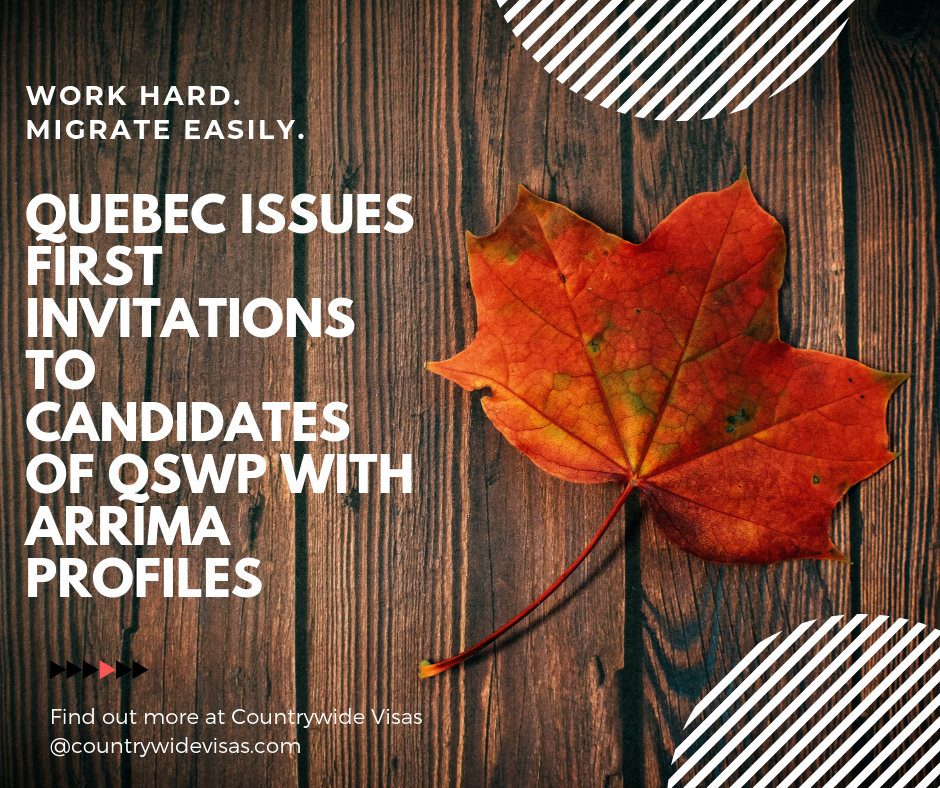 Quebec Arrima Profile Issues first invitation to candidates