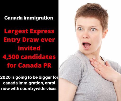Largest Express Entry Draw ever invited 4,500 candidates for Canada PR